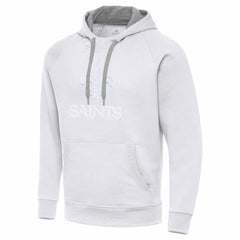 New Orleans Saints Antigua Victory Pullover Hoodie - White on sale