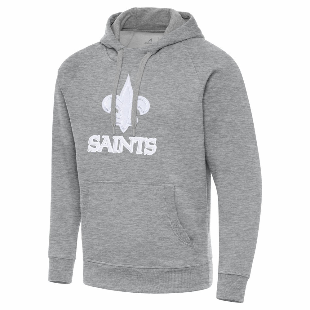 New Orleans Saints Antigua Victory Pullover Hoodie - Heather Gray sale