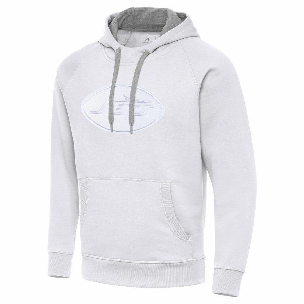 New York Jets Antigua Victory Pullover Hoodie - White on sale