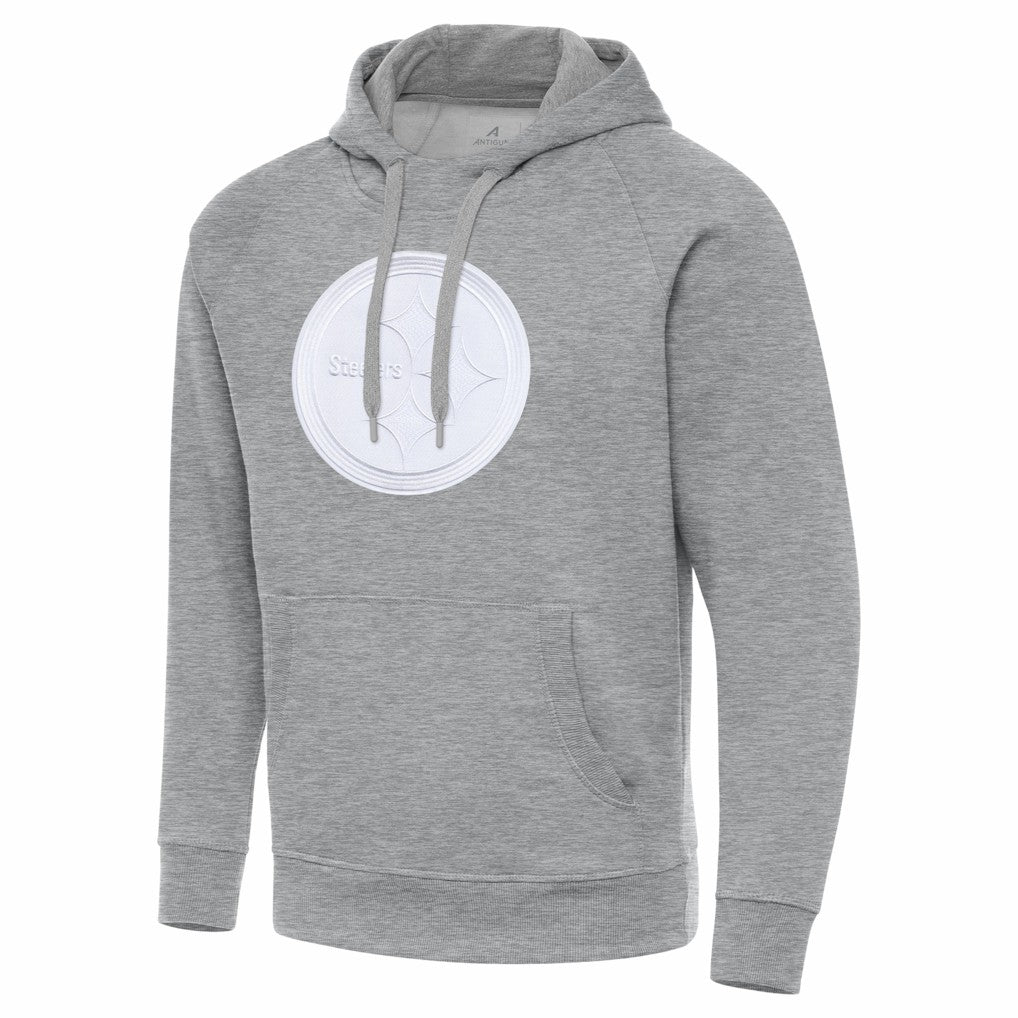Pittsburgh Steelers Antigua Victory Pullover Hoodie - Heather Gray cheap