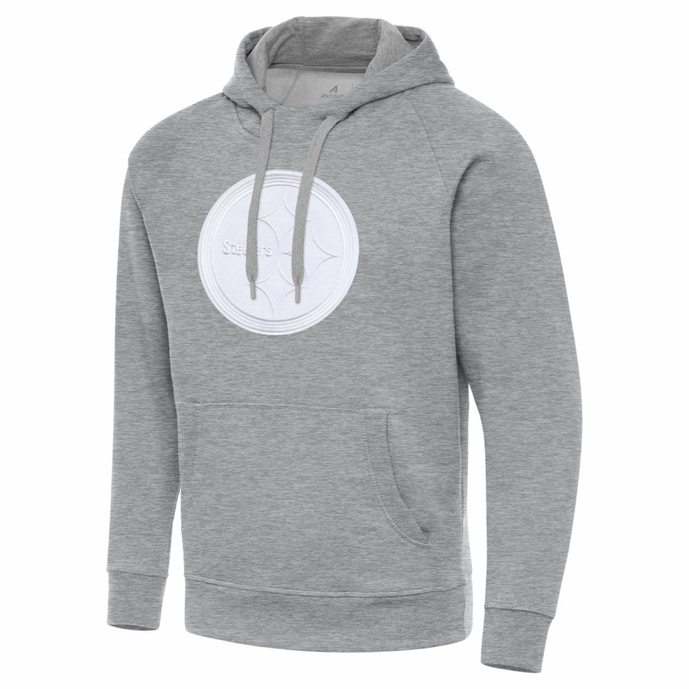 Pittsburgh Steelers Antigua Victory Pullover Hoodie - Heather Gray cheap