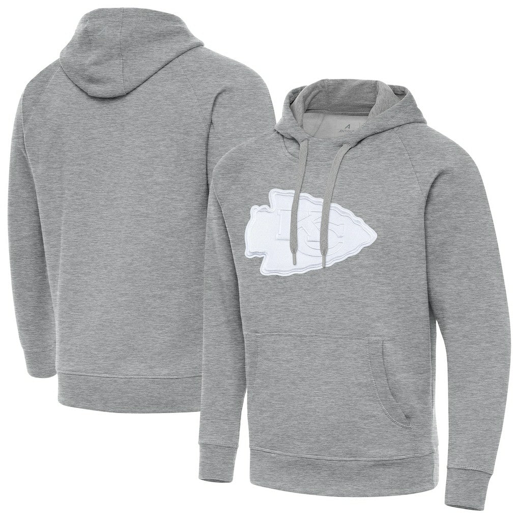 Kansas City Chiefs Antigua Victory Pullover Hoodie - Heather Gray for sale
