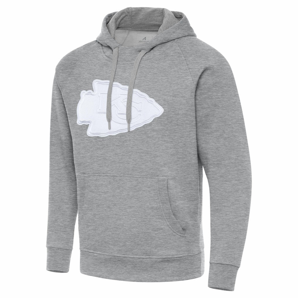 Kansas City Chiefs Antigua Victory Pullover Hoodie - Heather Gray for sale