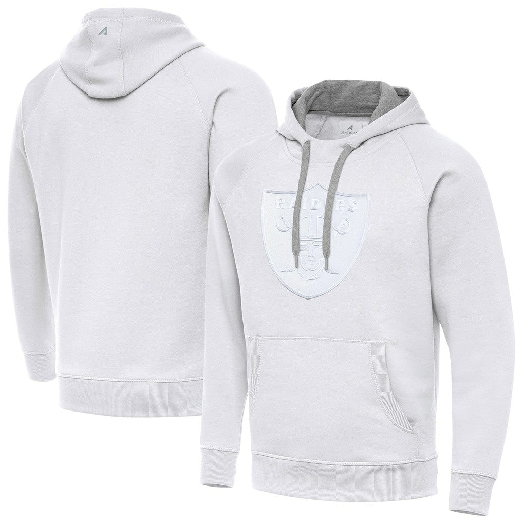 Las Vegas Raiders Antigua Victory Pullover Hoodie - White on sale