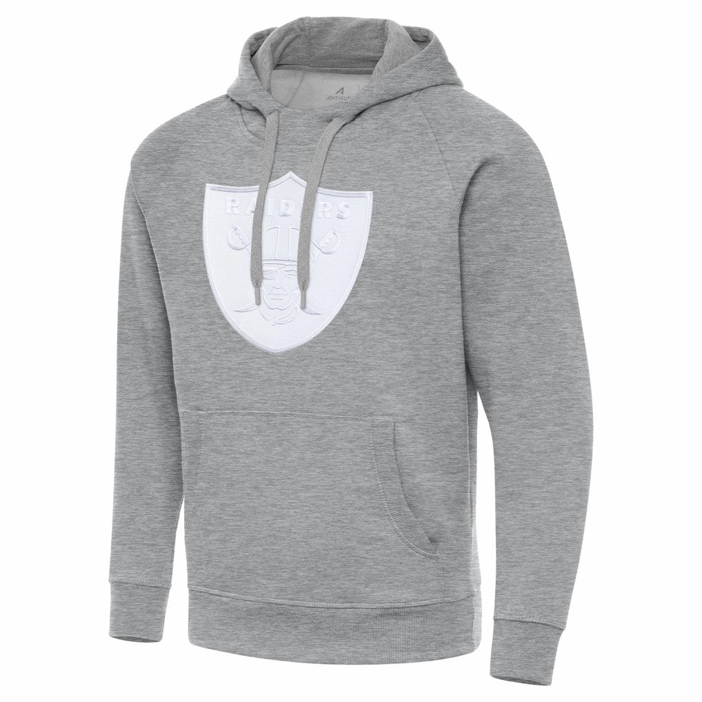 Las Vegas Raiders Antigua Victory Pullover Hoodie - Heather Gray cheap