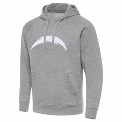 Los Angeles Chargers Antigua Victory Pullover Hoodie - Heather Gray on sale