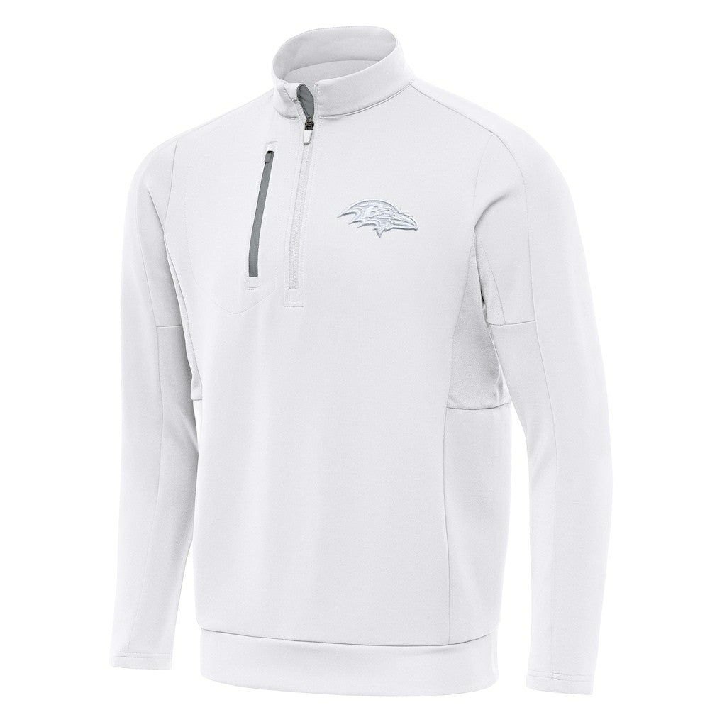 Baltimore Ravens Antigua Generation Quarter-Zip Jacket - White on sale