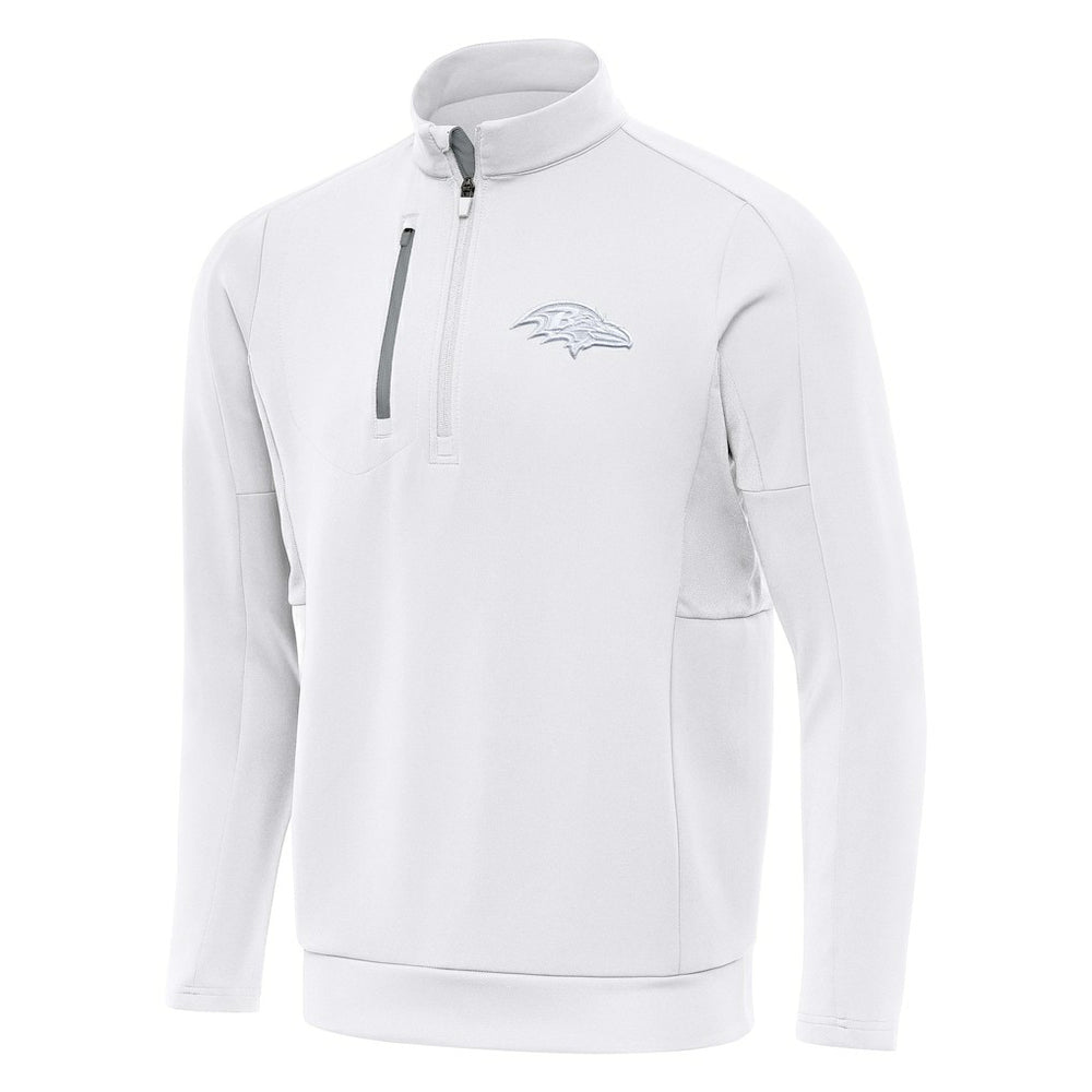 Baltimore Ravens Antigua Generation Quarter-Zip Jacket - White on sale