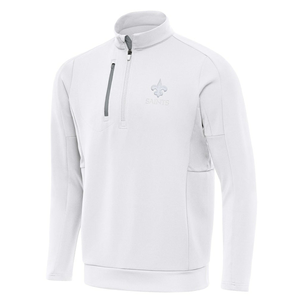 New Orleans Saints Antigua Generation Quarter-Zip Jacket - White outlet