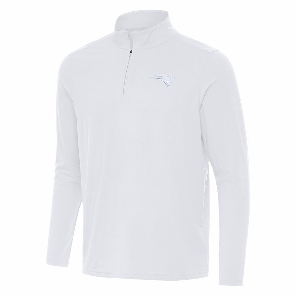 New England Patriots Antigua Intent Quarter-Zip Jacket - White for sale