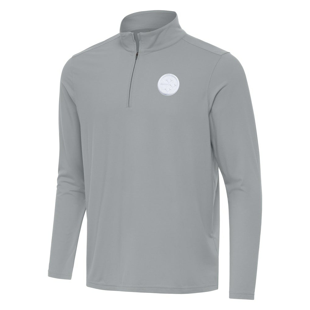 Pittsburgh Steelers Men's Antigua Intent Quarter-Zip Jacket - Gray discount