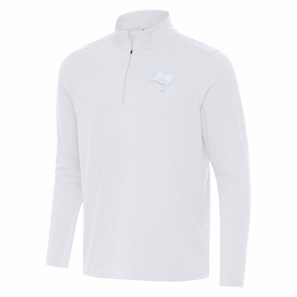 Tampa Bay Buccaneers Antigua Intent Quarter-Zip Jacket - White discount