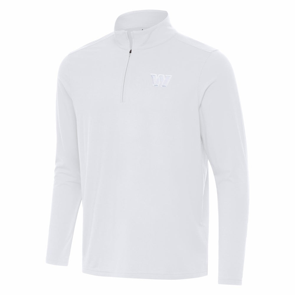 Washington Commanders Antigua Intent Quarter-Zip Jacket - White on sale