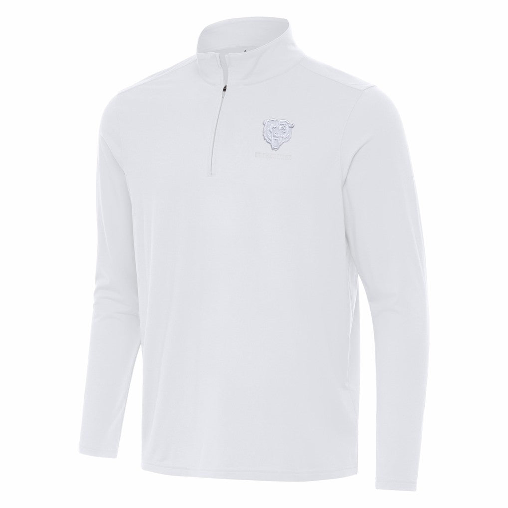 Chicago Bears Antigua Intent Quarter-Zip Jacket - White on sale