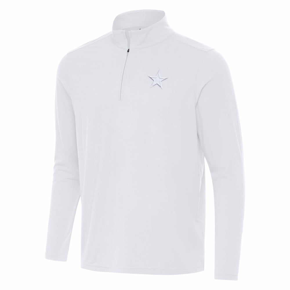 Dallas Cowboys Antigua Intent Quarter-Zip Jacket - White on sale