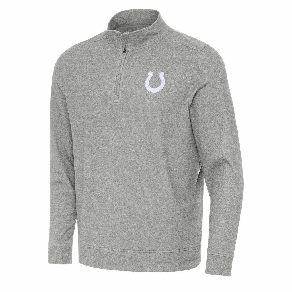Indianapolis Colts Antigua Subtle Quarter-Zip Jacket - Heather Gray discount