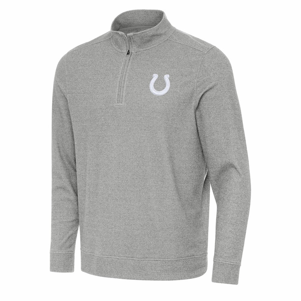 Indianapolis Colts Antigua Subtle Quarter-Zip Jacket - Heather Gray discount