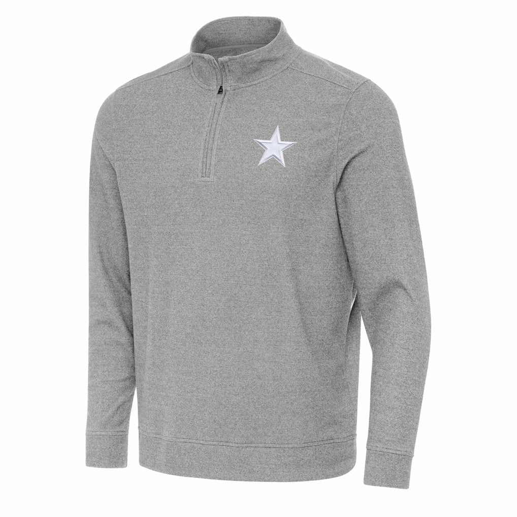 Dallas Cowboys Antigua Subtle Quarter-Zip Jacket - Heather Gray on sale