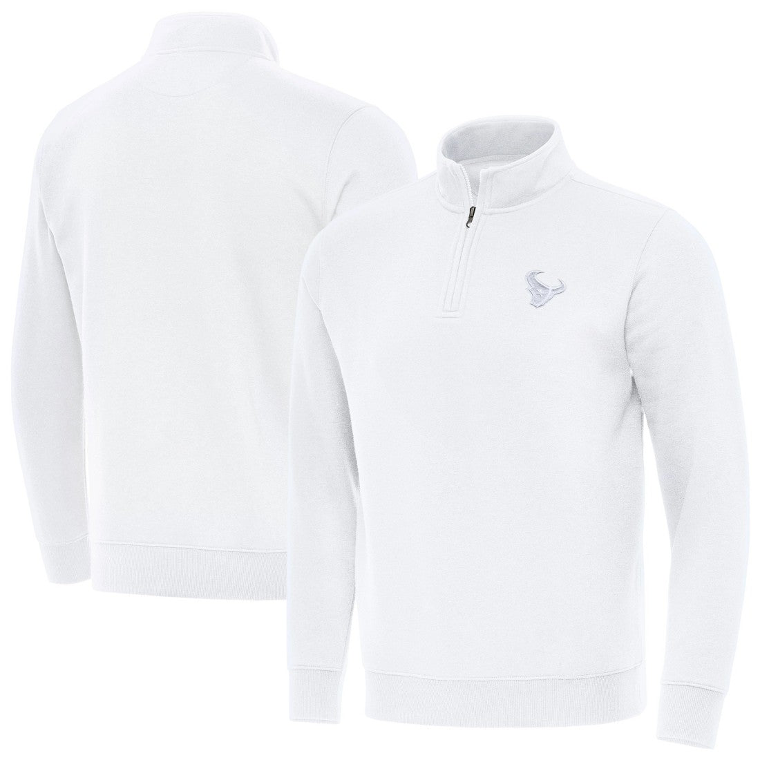 Houston Texans Antigua Victory Quarter-Zip Top - White on sale