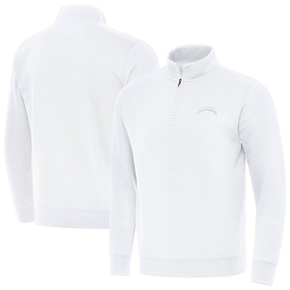 Los Angeles Chargers Antigua Victory Quarter-Zip Top - White discount