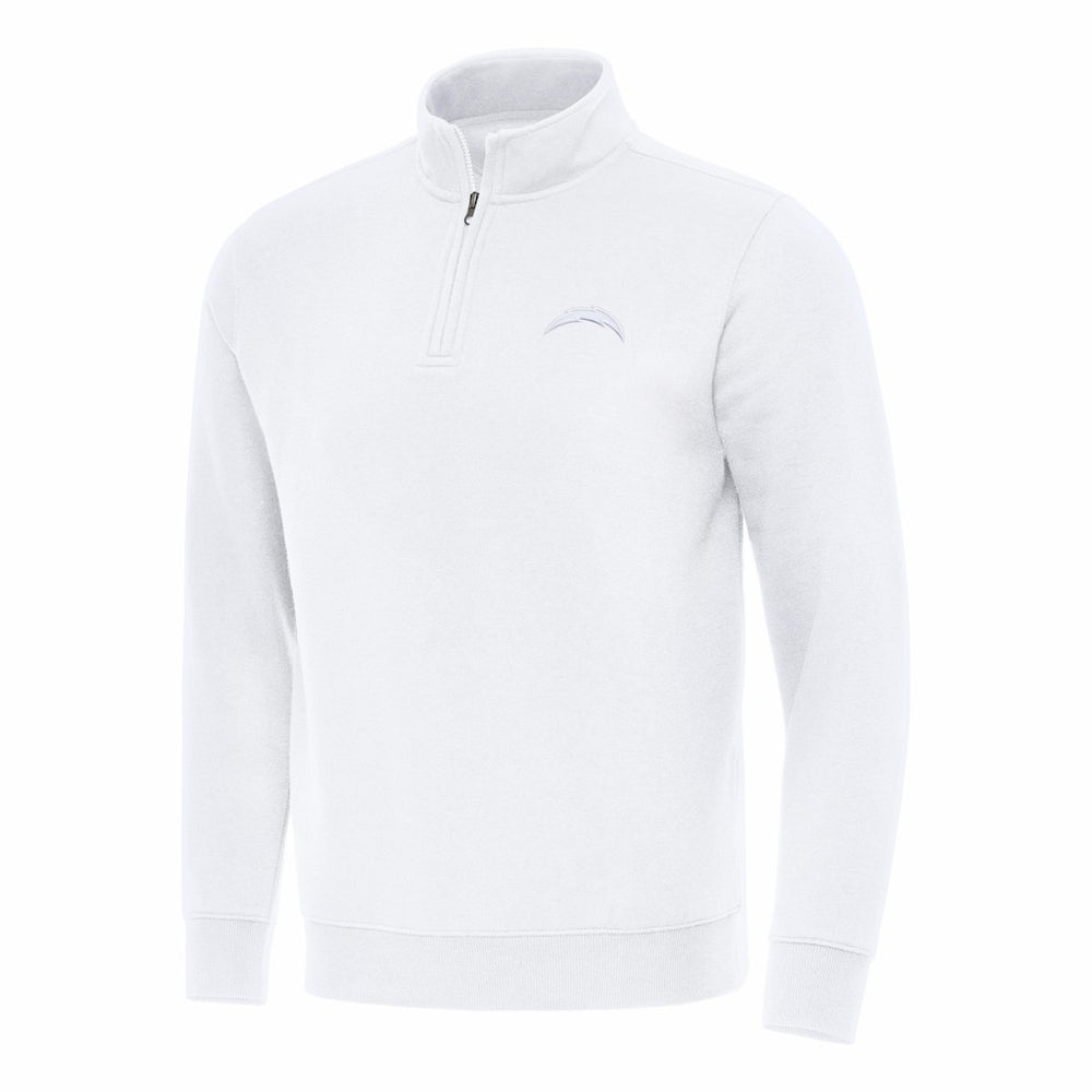 Los Angeles Chargers Antigua Victory Quarter-Zip Top - White discount