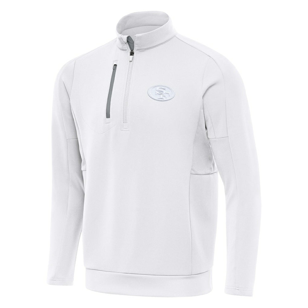 San Francisco 49ers Antigua Generation Quarter-Zip Top - White on sale