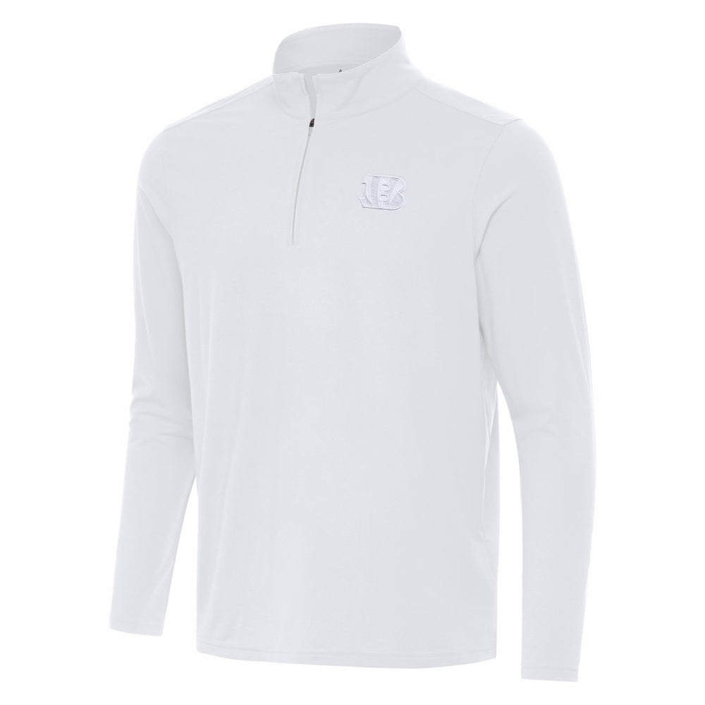 Cincinnati Bengals Antigua Intent Quarter-Zip Top - White cheap