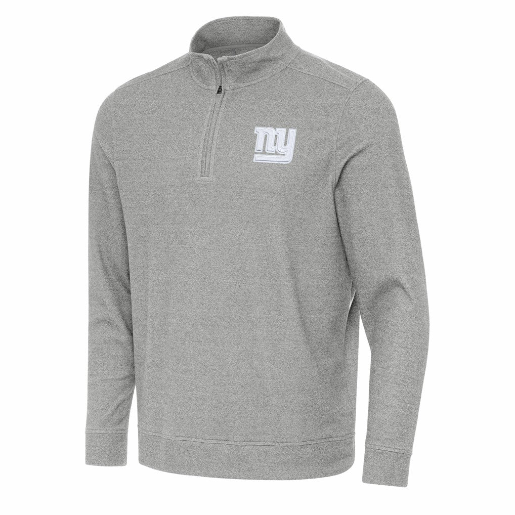 New York Giants Antigua Subtle Quarter-Zip Top - Heather Gray cheap