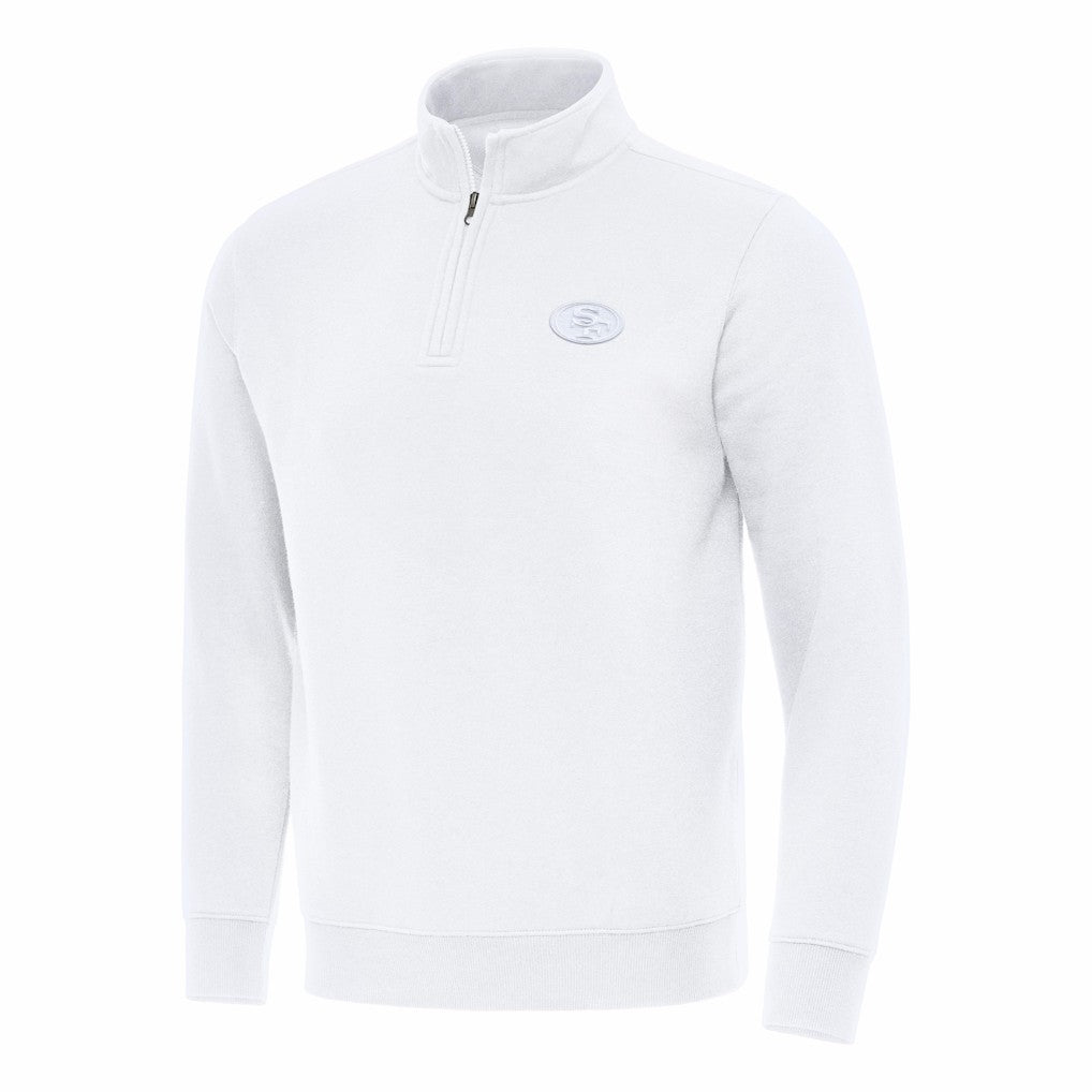 San Francisco 49ers Antigua Victory Quarter-Zip Top - White outlet