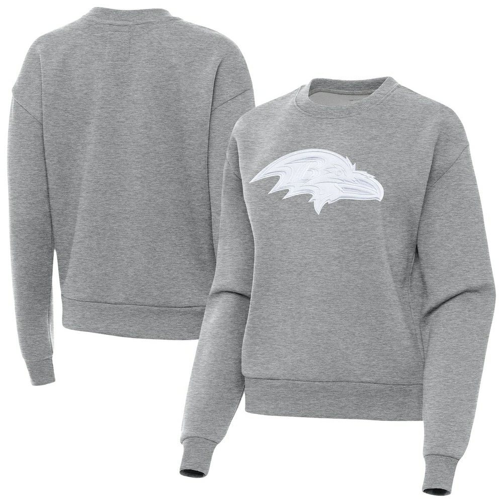 Baltimore Ravens Antigua Women's Victory Pullover Sweatshirt - Heather Gray on sale