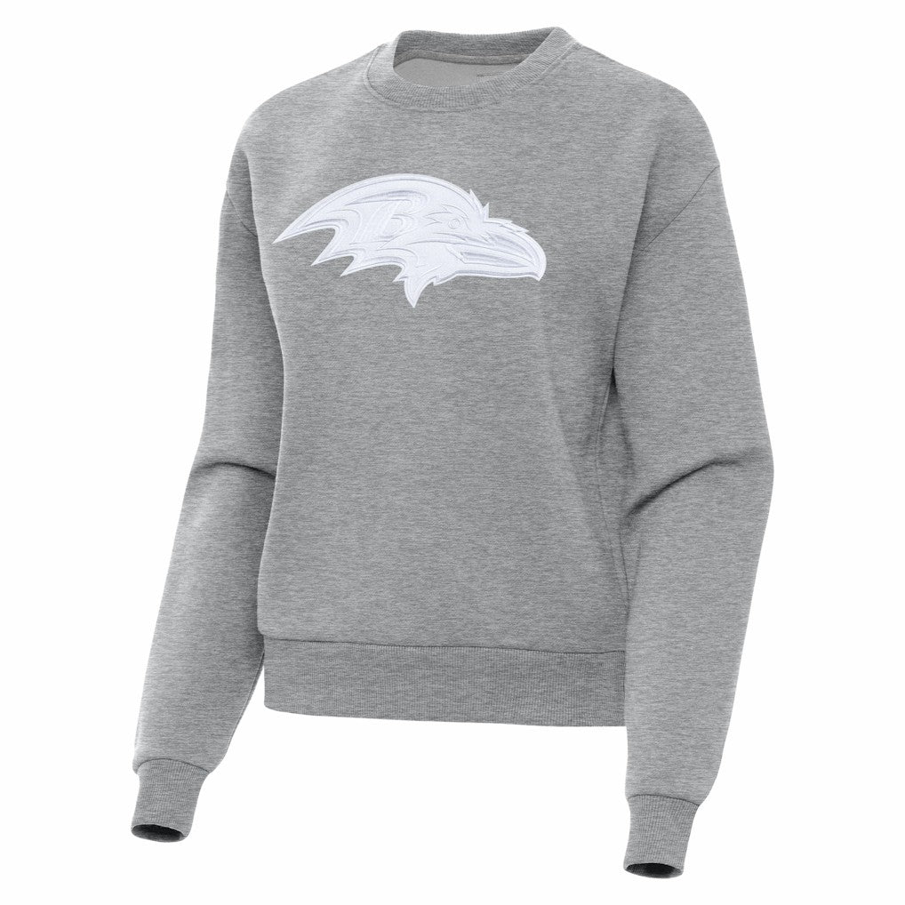 Baltimore Ravens Antigua Women's Victory Pullover Sweatshirt - Heather Gray on sale