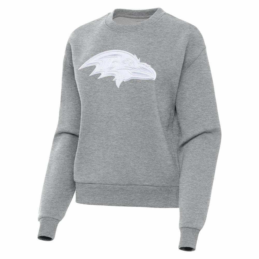 Baltimore Ravens Antigua Women's Victory Pullover Sweatshirt - Heather Gray on sale