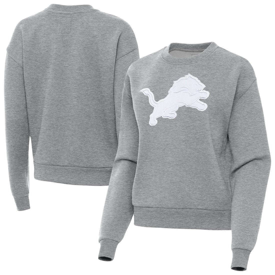 Detroit Lions Antigua Women's Victory Pullover Sweatshirt - Heather Gray for sale