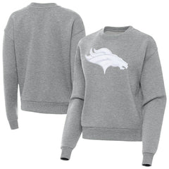 Denver Broncos Antigua Women's Victory Pullover Sweatshirt - Heather Gray on sale