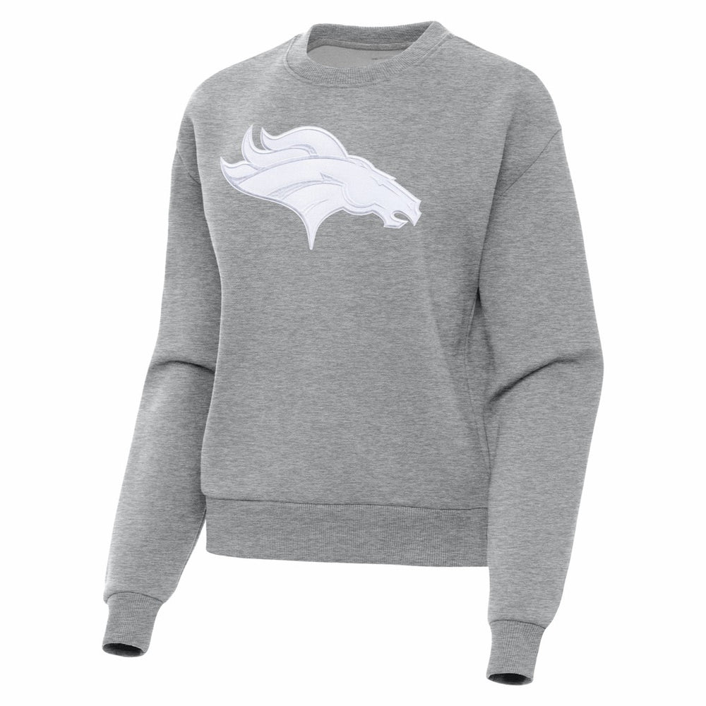 Denver Broncos Antigua Women's Victory Pullover Sweatshirt - Heather Gray on sale