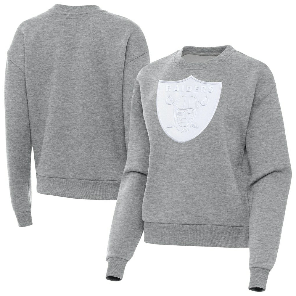 Las Vegas Raiders Antigua Women's Victory Pullover Sweatshirt - Heather Gray outlet