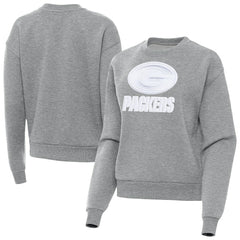 Green Bay Packers Antigua Women's Victory Pullover Sweatshirt - Heather Gray for sale