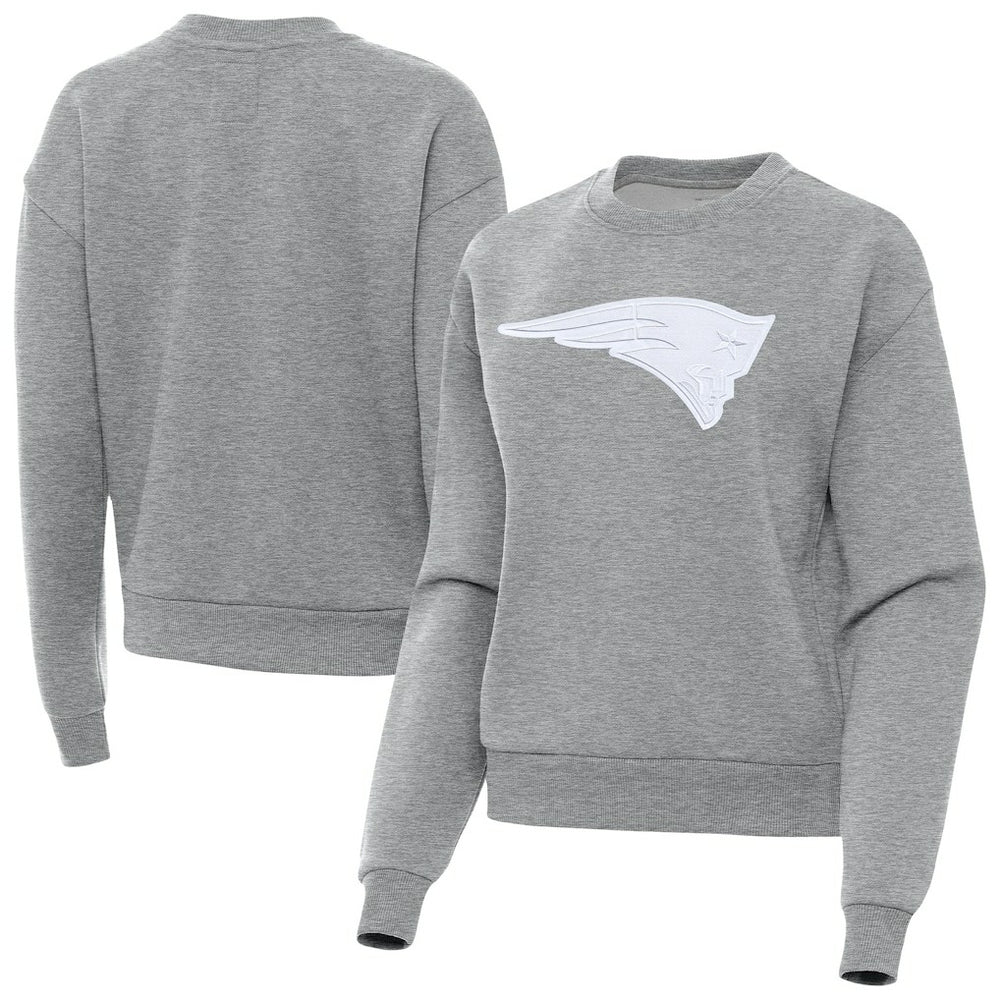 New England Patriots Antigua Women's Victory Pullover Sweatshirt - Heather Gray outlet