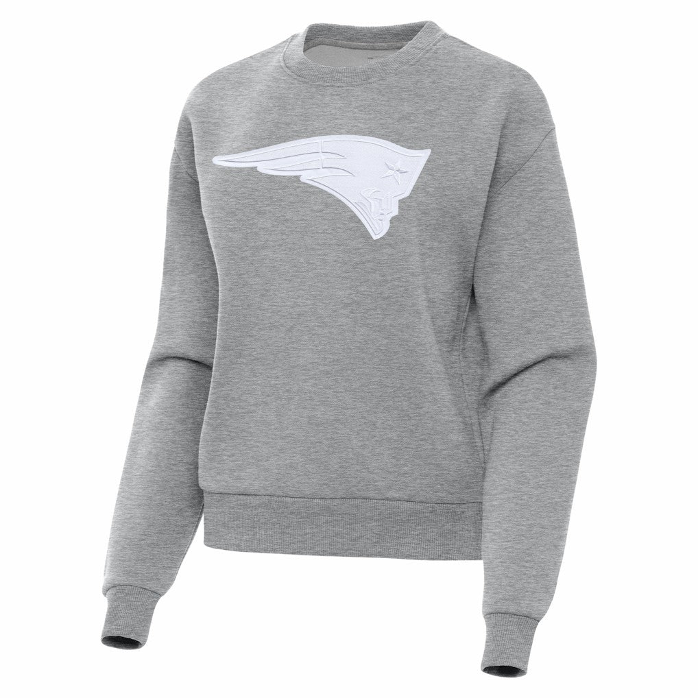 New England Patriots Antigua Women's Victory Pullover Sweatshirt - Heather Gray outlet