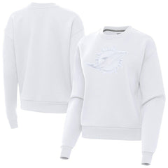 Miami Dolphins Antigua Women's Victory Pullover Sweatshirt - White cheap