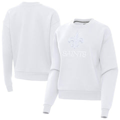 New Orleans Saints Antigua Women's Victory Pullover Sweatshirt - White outlet