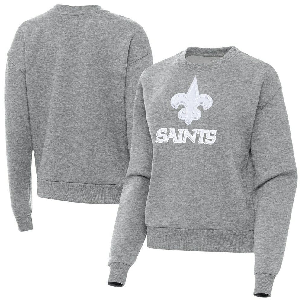 New Orleans Saints Antigua Women's Victory Pullover Sweatshirt - Heather Gray outlet