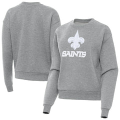 New Orleans Saints Antigua Women's Victory Pullover Sweatshirt - Heather Gray outlet