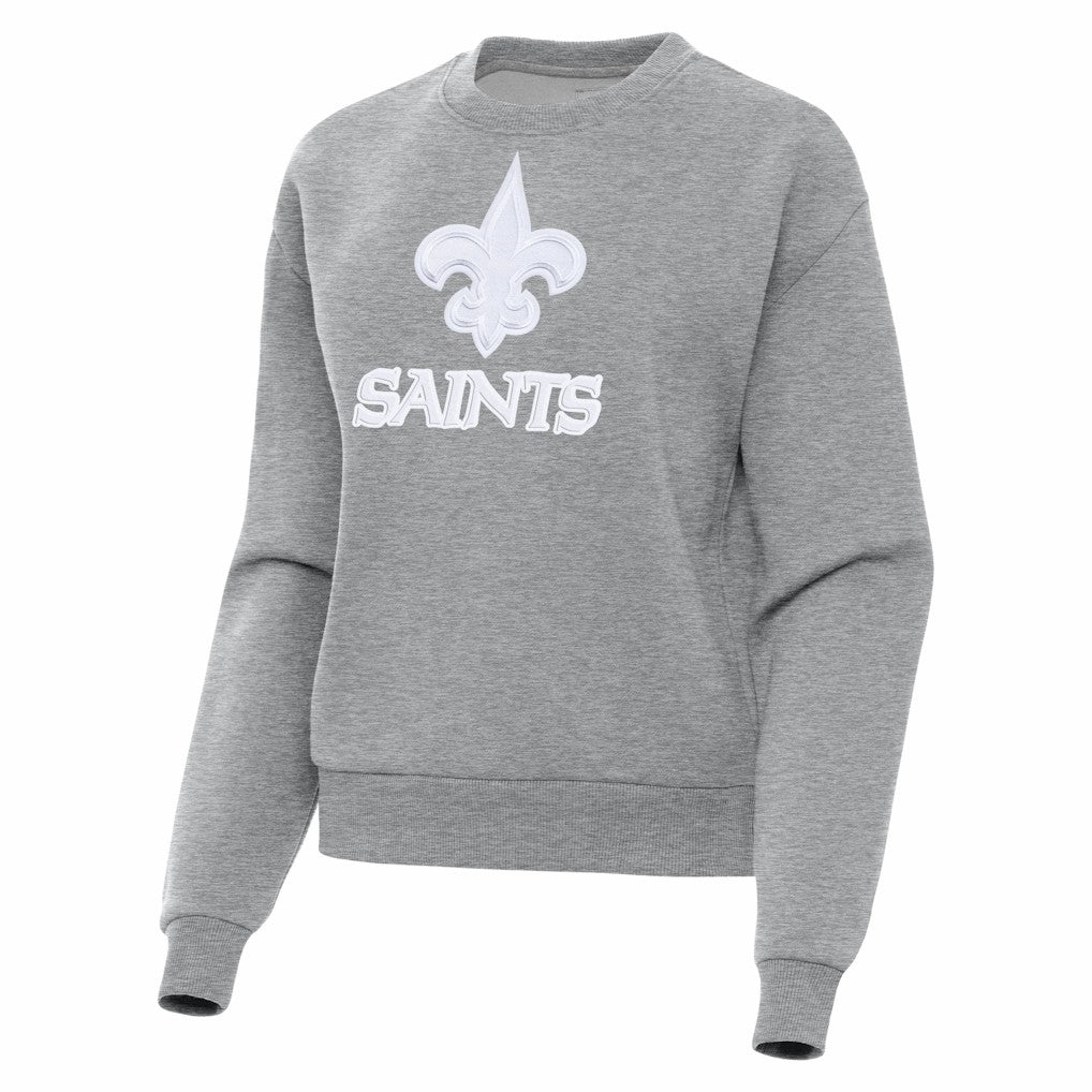 New Orleans Saints Antigua Women's Victory Pullover Sweatshirt - Heather Gray outlet