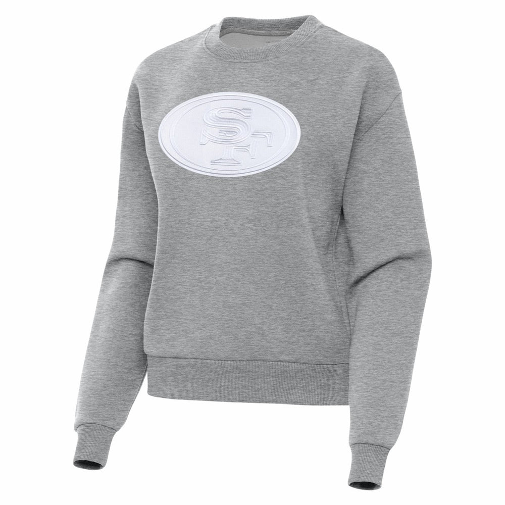 San Francisco 49ers Antigua Women's Victory Pullover Sweatshirt - Heather Gray discount