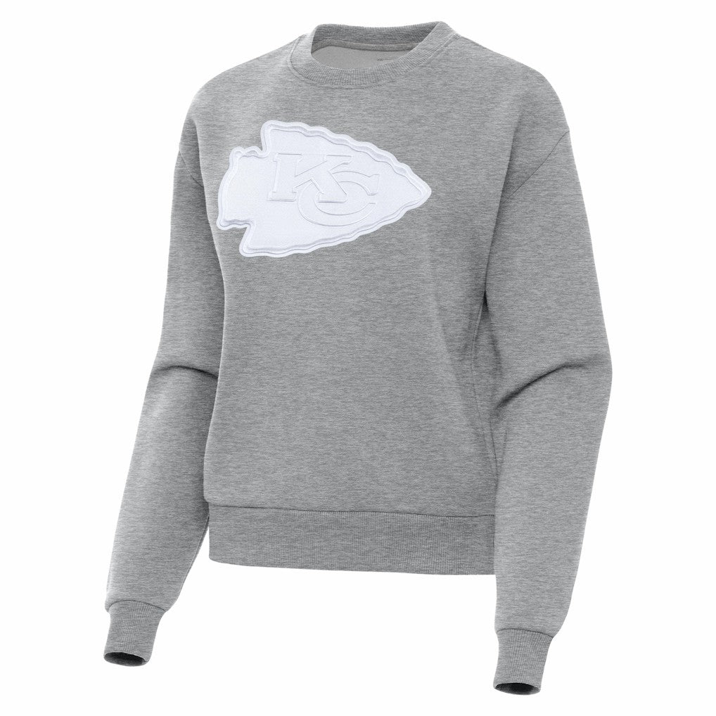 Kansas City Chiefs Antigua Women's Victory Pullover Sweatshirt - Heather Gray online