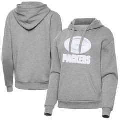 Green Bay Packers Antigua Women's Victory Pullover Hoodie - Heather Gray outlet