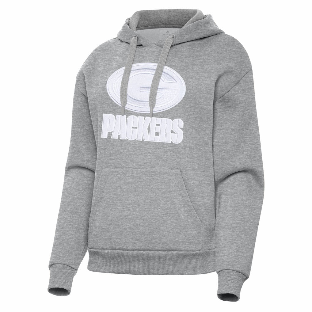 Green Bay Packers Antigua Women's Victory Pullover Hoodie - Heather Gray outlet