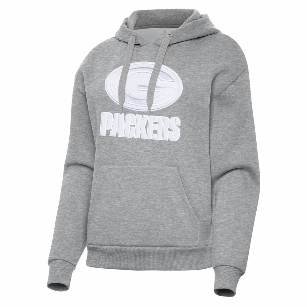 Green Bay Packers Antigua Women's Victory Pullover Hoodie - Heather Gray outlet