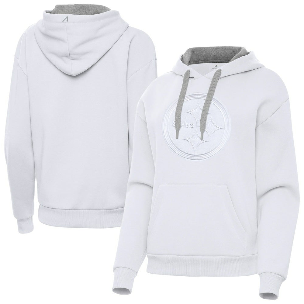 Pittsburgh Steelers Antigua Women's Victory Pullover Hoodie - White on sale